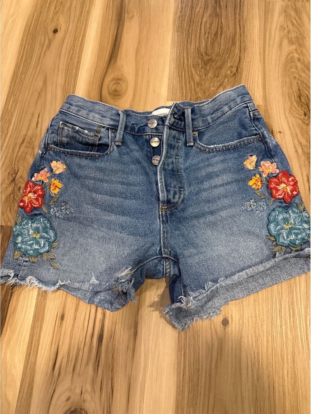 Driftwood denim shorts